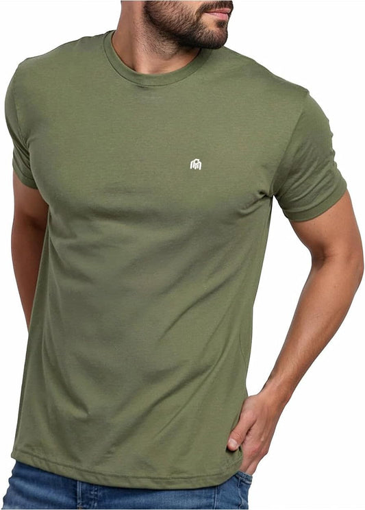 Mens T Shirts Soft Cotton Blend Crew Neck Tee S - 4XL Athletic Fit Plain Casual T-Shirt for Men