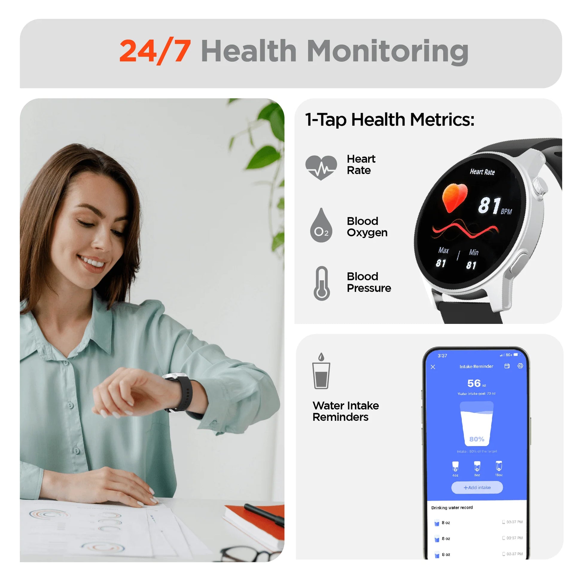 Hypergear Smartwatch + Fitness Tracker