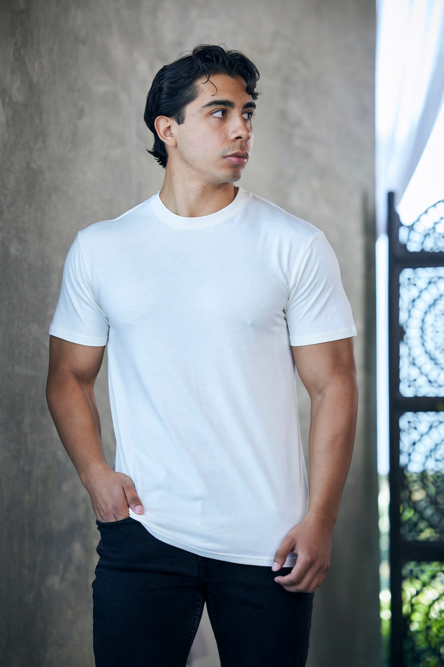 Men's Bamboo Viscose/Organic Cotton Short Sleeve T-Shirt - Classic Cut