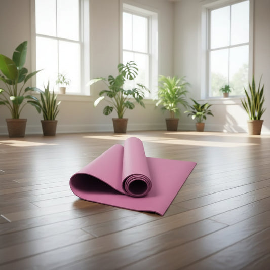 Yoga Mat Thick 1/5" Thick Non Slip Anti-Tear High Density Exercise Mat with Carrying Strap Large Yoga Mat for Floor, Gym, Fitness, Pilates, Stretching, Home Yoga, Workouts