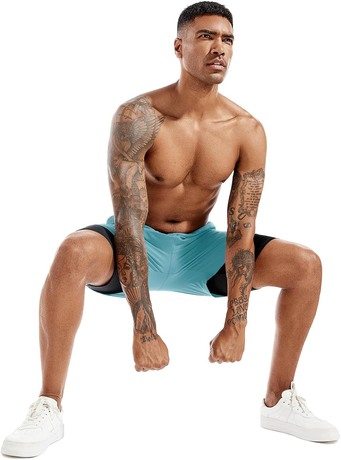 Men'S 2 in 1 Running Shorts 5 in or 7 in Quick Dry Gym Athletic Workout Shorts for Men with Phone Pockets