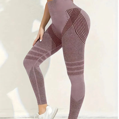 Ultra High Waist Non Slip Yoga Pants with No Trace, Peach Buttocks Fitness Exercise, Hip Lifting Tight Pants with High Elasticity