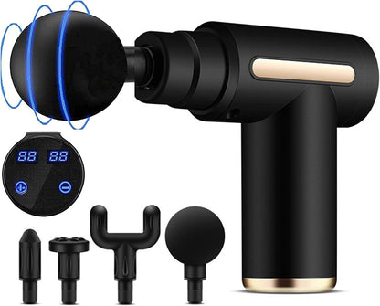 Muscle Massage Gun - Deep Tissue Percussion Massager with 6 Heads