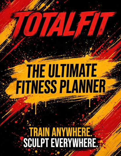 TotalFit Fabric Resistance Bands – 3-Piece Set (15") with Carry Bag + Free 61-Page Fitness Planner